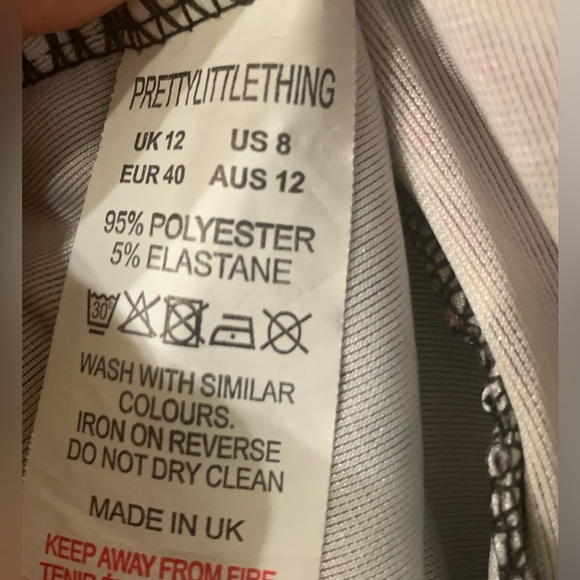 Pretty Little Things Velour Floral Wrap Dress US Size 8 - Picture 3 of 7